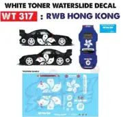 WT317 White Toner Waterslide Decals RW HK For Custom 1:64 Diecast