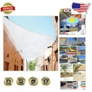 Durable White Right Triangle Sun Shade Sail - Custom Size with 3-