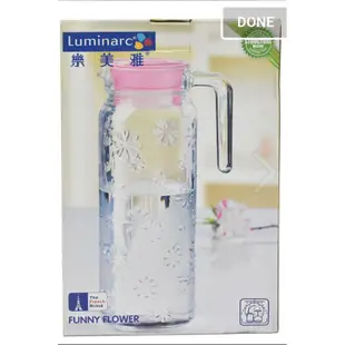 Luminarc法國 樂美雅 玻璃冷水壺（附贈兩個小水杯）