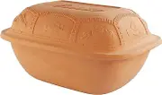 Eurita Clay Roaster, 7.2 Quart, Non-Stick Earthenware, Toxin-Free, Healthy Clay Pot Cooking, Versatile Cooking Dutch Oven, Digital Recipe and Instructions Included