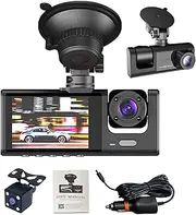 Car Dashboard Camera | 1080p Dashboard Cam,Front & Rear Driving Recorder with Night Vision, Wide Angle, Loop Recording for Daily Commuting