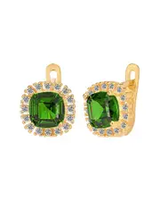 Gabi Rielle 14K Over Silver CZ Earrings