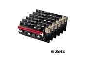 PCIe 1X-16X Riser Extender Kit for Aussie Crypto Miners Gold-Plated Zero Signal Loss 6-Pack Mining Rig with 60cm USB3 Cables Fixed Buckle Stable Power