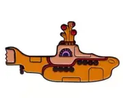 Music enamel pin - Beatles Yellow Submarine - Aust Stock - Free Au Post