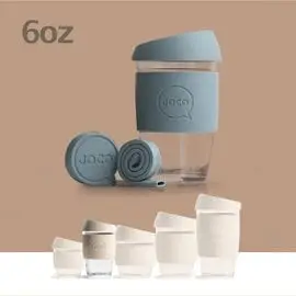 澳洲JOCO啾口玻璃隨行咖啡杯6oz|177ml-六色可選