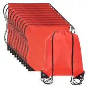 Drawstring Backpack Bags, 20 Pack Sports Cinch Sack Draw String Bag, Red