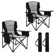 Oversized Camping Chairs 2 Pack - 450lbs Support Heavy Duty Folding Camp Chai...