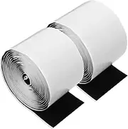 SEWACC 2Rolls Slip Carpet Gripper Tape Reusable Hook and Loop Adhesive Strips for Secure Area Rugs for Home Office Kitchen and Workshop