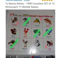 在飛比找蝦皮購物優惠-1999年麥當勞 Ty Beanie Babies動物系列未