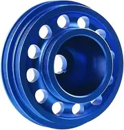 Light Weight Aluminum Crankshaft Pulley Compatible For Honda Civic SOHC D16 1992-1995 OEM Size CP009(Blue)