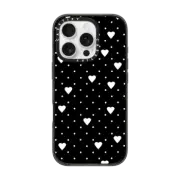 iPhone 16 Pro Impact Case Pin Point Hearts Black