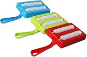 Carpet Sweeper Gadgets for Home, Twin Roller Type Multi-functional Hand-Held Brush Pet Hair Dust Scraps Paper Small Rubbish Cleaning with a Brush(Random)