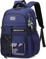 [Tanou] School Backpack Boys, Water-Repellent Backpack School Teenager 10-18 Years, Large School Bag for Boys Breathable Casual School Bag for Travel