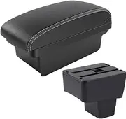 Car Armrest for 2 III DJ 2014 2015 2016 2017 2018 2019 2020 2021-2024 Car Armrest Box Storage Box Interior Modification Auto Parts Car Arm Rest(B2 Black line 3 USB)