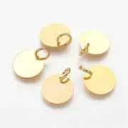 Metal Stamping Blanks Brass 12mm Initial Charms Blank Charms with Jump Ring