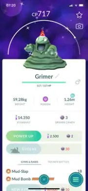 Pokémon Shiny Grimer Party hat - MlNl P T C - GO Read Description