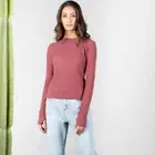 Mod Ref Brianne Top Sweater Mauve Thumb Holes M