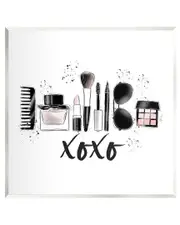 Xoxo Various Glam Makeup Wall Plaque Wall Art by Alison Petrie
