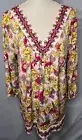 Jm Collection Women's 3/4 Sleeve V-Neck Top, Color Rose Tint XL Free Shipping