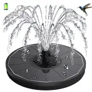 3.5W Solar Fountain with 2000mAh Battery - Work On Cloudy Days - Upgrade Glas...
