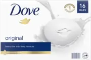 Dove Original Soap Beauty Bar with Deep Moisture White Bar Soap 3.75 oz- 16 Bars