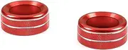 POEXIR for Smart, 2016-2021 No Screen Version Aluminum Alloy Center Console Volume Audio Adjust Knob Trim Ring Cover Car Air Conditioner Knob(Size:Red)