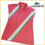 日本二手衣✈️LACOSTE 日本製 女40號 近新品 無袖POLO衫 運動休閒POLO衫 鱷魚牌 女裝上衣 A006R