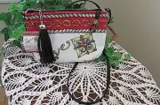 NWT Brighton Love Glitter & Go Pouch Jewelry Art Print Canvas Zip Crossbody Bag