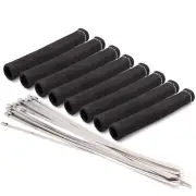8PCS Spark Plug Wire Boots 6 inches 2500° Heat Shield Protector Sleeve with 1...