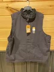 Carhartt Men's Loose Fit Washed Duck Sherpa-Lined Size 2xl Tall Loose Fit NWT