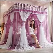 Bed Canopy Bed Canopy for s, High-Density Mesh Mosquito Net, Purple Romantic Decorative Bed Curtain (Size : 200x220x200cm)
