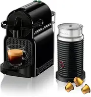 De'Longhi Nespresso Inissia with Aeroccino EN80.BAE, Automatic Coffee Machine with Milk Frother, Single-Serve Capsule Coffee Machine, Welcome Set Included, Compact Design, 19 Bar, 1260W, Black