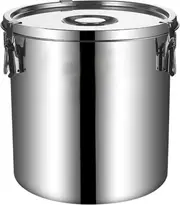 20L 201 Stainless Steel Airtight Milk Can - Heavy Duty Milk Jug with Sealed Lid for Liquid and Solid Storage