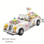 Building Blocks Wedding Car Model Play Set