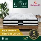 Giselle Bedding 34cm Mattress Euro Top Bed Pocket Spring Medium Firm DOUBLE