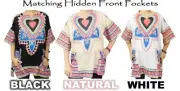 Womens Sweet Heart Dashiki Shirt AmericanDashiki 100% Cotton