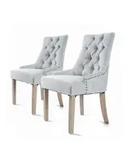 [La Bella] French Provincial Dining Chair 2 Set in Grey
