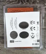 STAMPIN UP PUMPKIN PATCH HALLOWEEN FALL SET OF 11 WOOD MOUNT NEW A26808