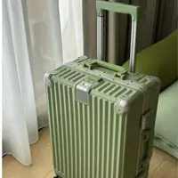 在飛比找蝦皮購物優惠-全新 20吋 抹茶綠行李箱 登機箱 附充電孔、背架、掛鉤