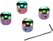 Beaupretty 4pcs Colorful Dome Guitar Knobs High Precision Control for Electric Bass String Instruments Easy Installation Reliable Performance Upgrade Your Guitar Tuning Experience