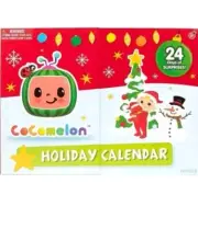 Jazwares CoComelon Holiday Advent Calendar for Kids, 24 Piece Gift Playset