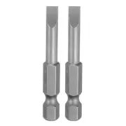 2pcs SL5.0 Slotted Screwdriver Bits 2" Long Magnetic Head Screw Driver Drill Bit