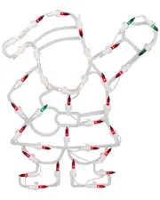 Northlight 13in Lighted Santa Christmas Double Sided Window Silhouette Decoration