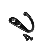 Wall Hooks Hanger Decorative Vintage Coat Rack Screw Mount Hanging Hat Clothes Robe Holder Closet Mounted Metal Towel Keys Bag Backpack Black