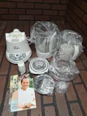 NEW Wolfgang Puck Bistro Collection Food Processor White BBLFP001 W/ Blades