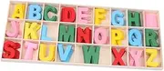 BCOATH 1 Set Wooden Craft Letters Portable Alphabet Educational Playthings for Home and Kindergarten Smooth Surface Creative Learning Tool