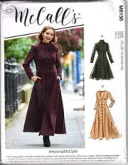 McCalls M8156 Misses 16 to 24 Fitted and Flared Full Length Coat Sewing Pattern