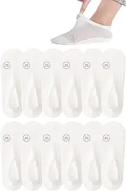 [LIEWEI] 6Pairs Ultra Thin Liner Non Slip No Show Socks, No Show Socks Women Men, Non-Slip Silicone Soft Breathable Ice Silk Sock