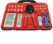 Aspen Ethernet Cable Tester Kit with RJ45 RJ11 RJ12 Crimper Tool CAT5e CAT6 Test