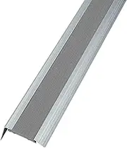 Floor Transition Strip Walkers Entry Ramp, Stair Edging Transition Strip, Rubber Step Edge Protectors for Wooden Stairs, 5cm Wide Sill Nosing Edging Trim L Shape Door Drip Edge Reducers (Color : Gray